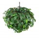 Ceiling Lights - Leavy - Matt Black 4 Light Pendant with Green Leaves Trio-R10464015 - Leavy - Matt Black 4 Light Pendant with Green Leaves