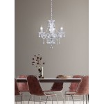 Lüster - Chrome 3 Light Chandelier with Clear Acrylic Crystal Lüster - Chrome 3 Light Chandelier with Clear Acrylic Crystal