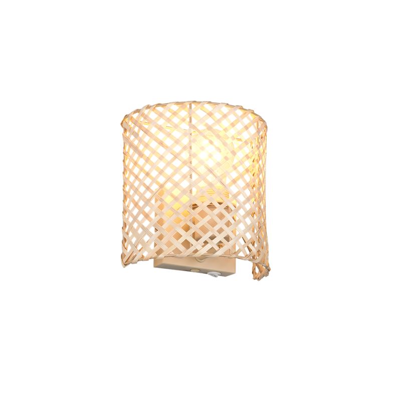 - Bina - Fawn Wall Lamp with Natural Bamboo Trio-R20101026 - Bina - Fawn Wall Lamp with Natural Bamboo