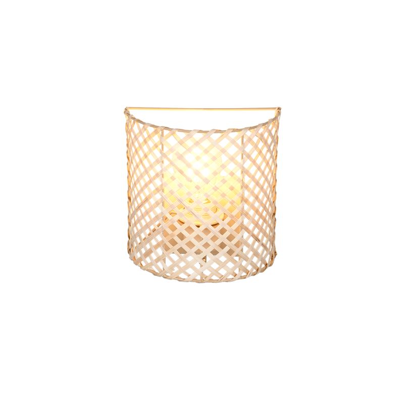 - Bina - Fawn Wall Lamp with Natural Bamboo Trio-R20101026 - Bina - Fawn Wall Lamp with Natural Bamboo