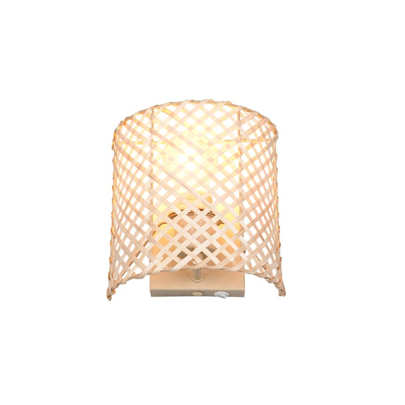 - Bina - Fawn Wall Lamp with Natural Bamboo Trio-R20101026 - Bina - Fawn Wall Lamp with Natural Bamboo