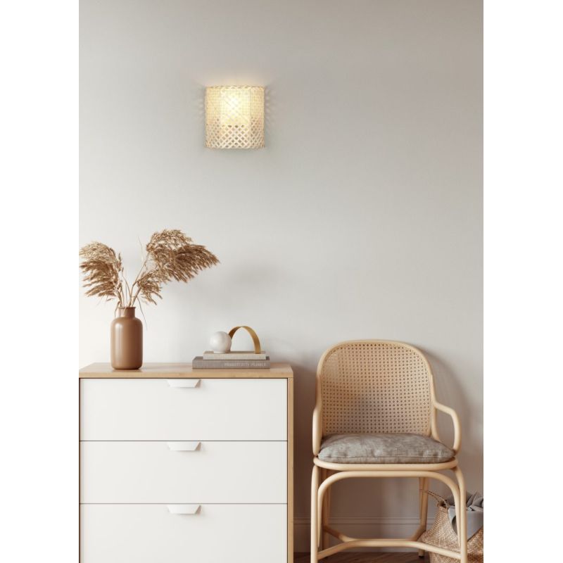 - Bina - Fawn Wall Lamp with Natural Bamboo Trio-R20101026 - Bina - Fawn Wall Lamp with Natural Bamboo
