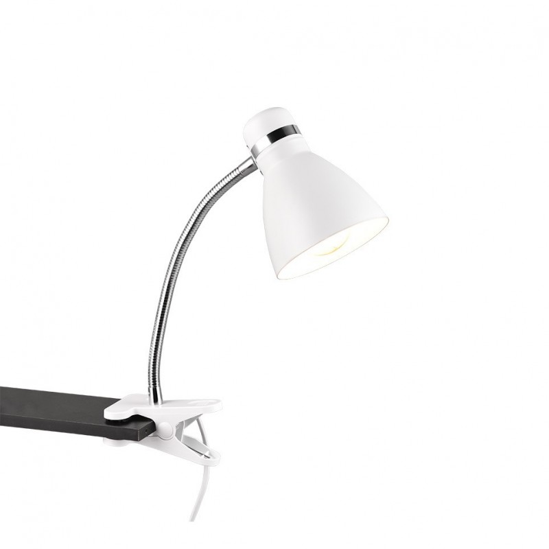 Trio-R20731231 - Harvey - Matt White & Chrome Clamping Table Lamp