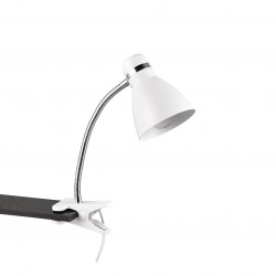 Harvey - Matt White & Chrome Clamping Table Lamp Harvey - Matt White & Chrome Clamping Table Lamp