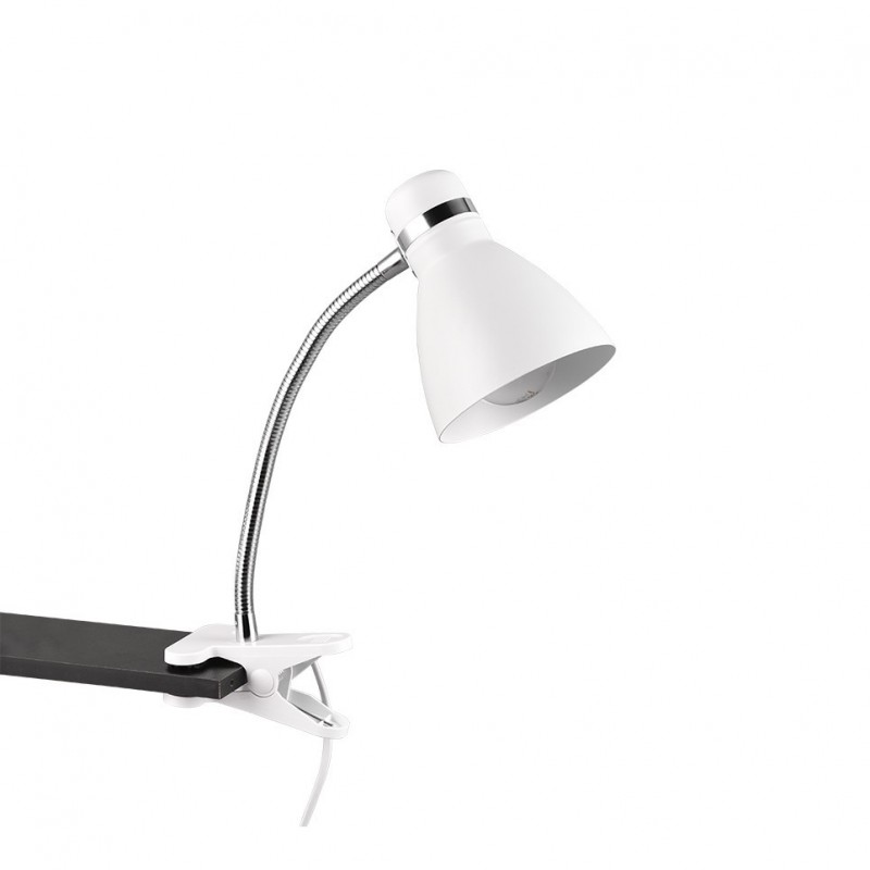 Trio-R20731231 - Harvey - Matt White & Chrome Clamping Table Lamp