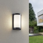 Puelo - Matt Black Wall Lamp with White Diffuser