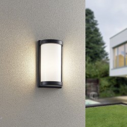 Puelo - Matt Black Wall Lamp with White Diffuser