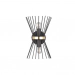 Rod - Black & Gold 2 Light Wall Lamp Rod - Black & Gold 2 Light Wall Lamp