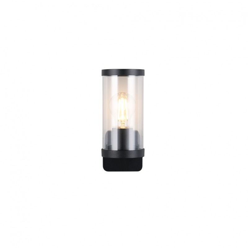 - Bonito - Matt Black Wall Lamp with Clear Diffuser Trio-R21596132 - Bonito - Matt Black Wall Lamp with Clear Diffuser