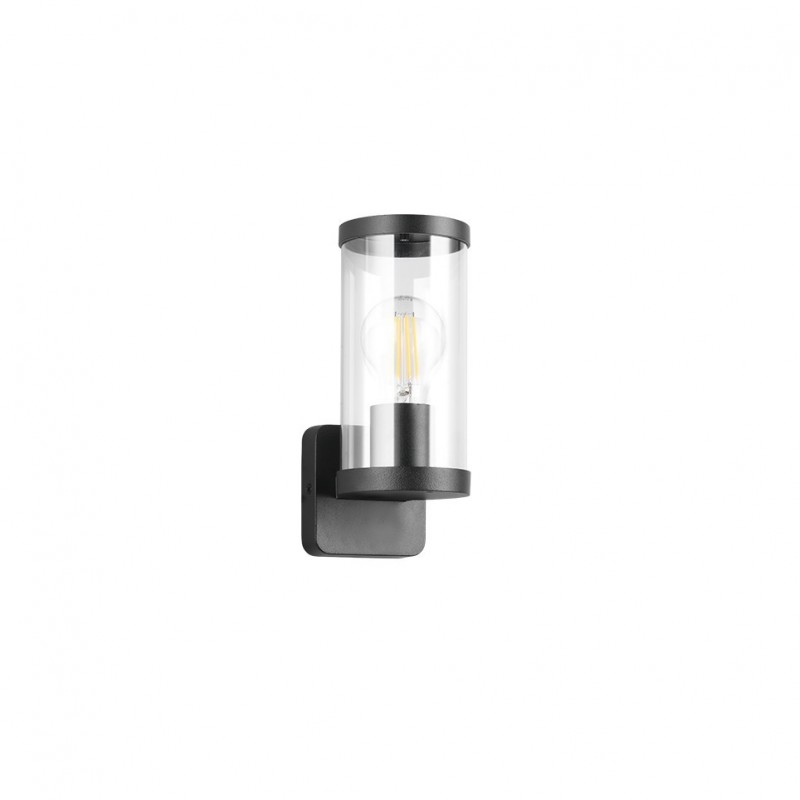 - Bonito - Matt Black Wall Lamp with Clear Diffuser Trio-R21596132 - Bonito - Matt Black Wall Lamp with Clear Diffuser