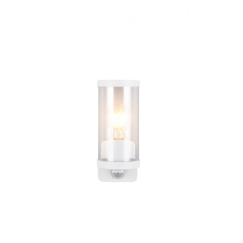 - Bonito - Matt White PIR Wall Lamp with Clear Diffuser Trio-R21599131 - Bonito - Matt White PIR Wall Lamp with Clear Diffuser