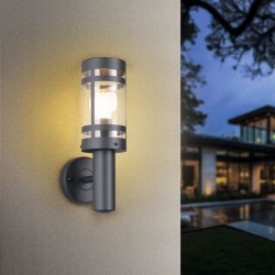 Paloma - Anthracite Wall Lamp with Clear Diffuser