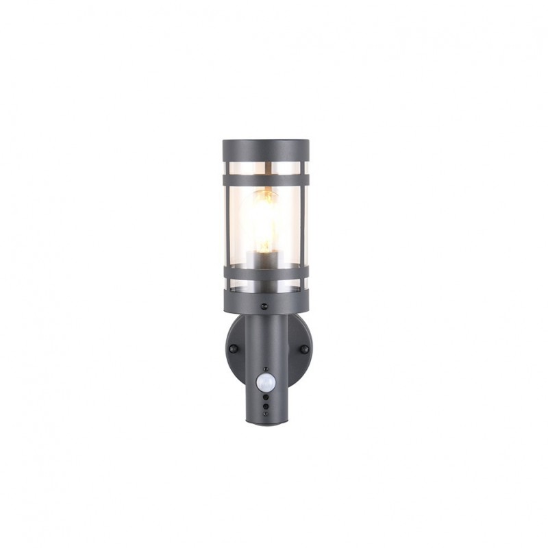- Paloma - Anthracite PIR Wall Lamp with Clear Diffuser Trio-R21719142 - Paloma - Anthracite PIR Wall Lamp with Clear Diffuser