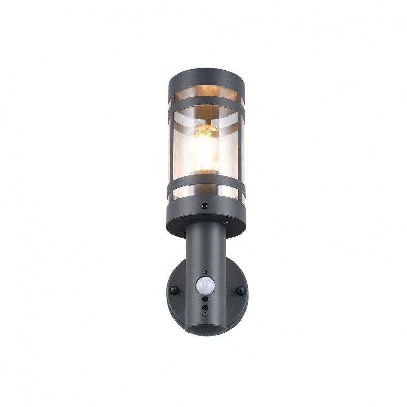 - Paloma - Anthracite PIR Wall Lamp with Clear Diffuser Trio-R21719142 - Paloma - Anthracite PIR Wall Lamp with Clear Diffuser
