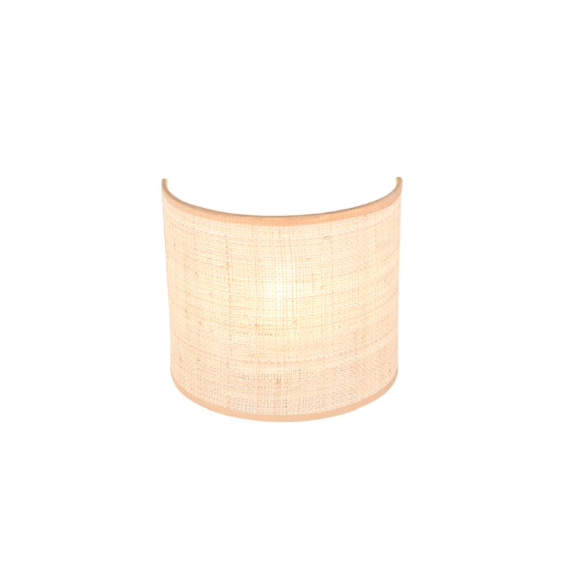 - Aimee - Matt Black Wall Lamp with Natural Bast Trio-R21851736 - Aimee - Matt Black Wall Lamp with Natural Bast