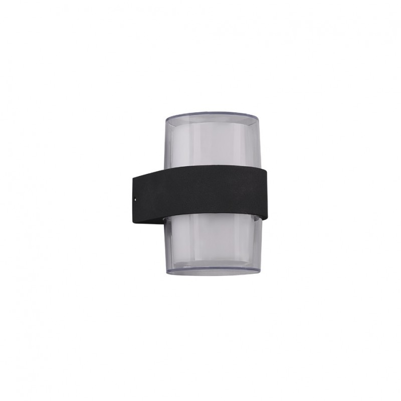 - Molina - Anthracite LED Wall Lamp with White & Clear Diffuser Trio-R22052142 - Molina - Anthracite LED Wall Lamp with White & Clear Diffuser