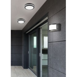 Kendal - Anthracite LED Wall Lamp with White Diffuser IP54 Kendal - Anthracite LED Wall Lamp with White Diffuser IP54