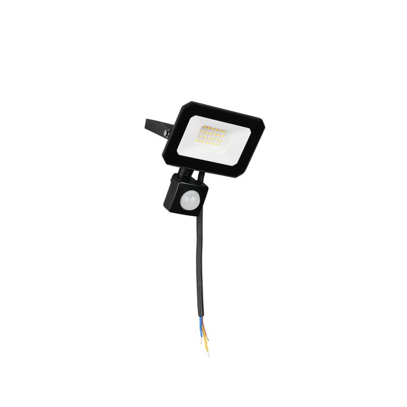 - Funchal - Black Diecast Aluminium PIR Floodlight 20W 4000K Trio-R23349132 - Funchal - Black Diecast Aluminium PIR Floodlight 20W 4000K