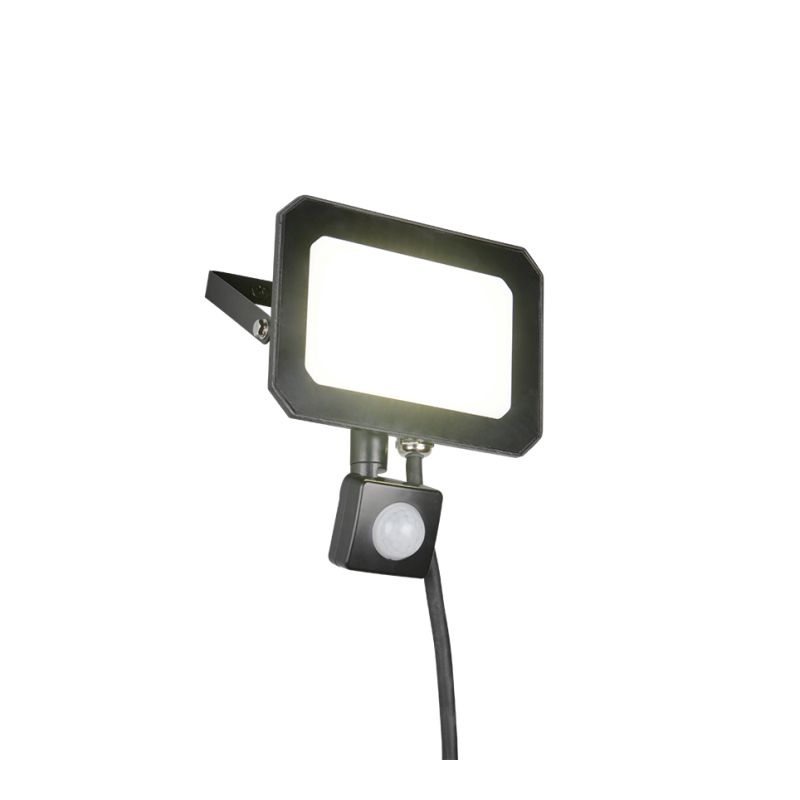 Outdoor - Funchal - Black Diecast Aluminium PIR Floodlight 30W 4000K Trio-R23349232 - Funchal - Black Diecast Aluminium PIR Floodlight 30W 4000K