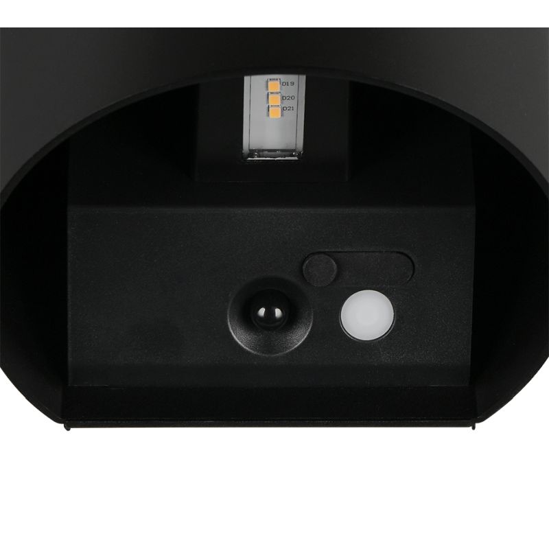 - Genie - Rechargeable Matt Black PIR Wall Lamp IP44 Trio-R24161632 - Genie - Rechargeable Matt Black PIR Wall Lamp IP44