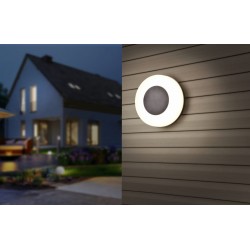 Morena - Matt Black CCT Wall Lamp with White Diffuser