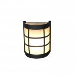 Sintra - Matt Black Wall Lamp with White Glass