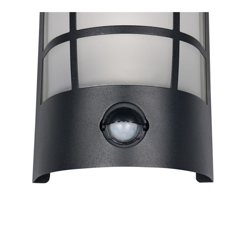 - Sintra - Matt Black PIR Wall Lamp with White Glass Trio-R26459132 - Sintra - Matt Black PIR Wall Lamp with White Glass