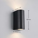 Soria - Matt Black Up & Down Wall Lamp IP44