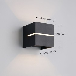 Logrono - Matt Black Wall Lamp IP44
