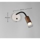Trio-R26851765 - Taryn - Coffee & Grey Wall Lamp
