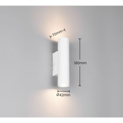Taryn - Matt White Up & Down Wall Lamp
