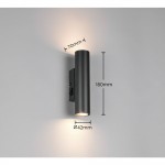 Taryn - Matt Black Up & Down Wall Lamp