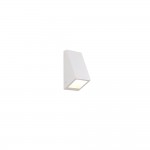 Braga - Matt White Wall Lamp with White Glass IP44