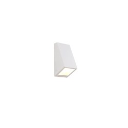 Braga - Matt White Wall Lamp with White Glass IP44