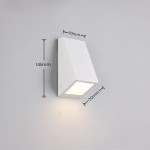 Braga - Matt White Wall Lamp with White Glass IP44
