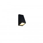 Braga - Matt Black Wall Lamp with White Glass IP44