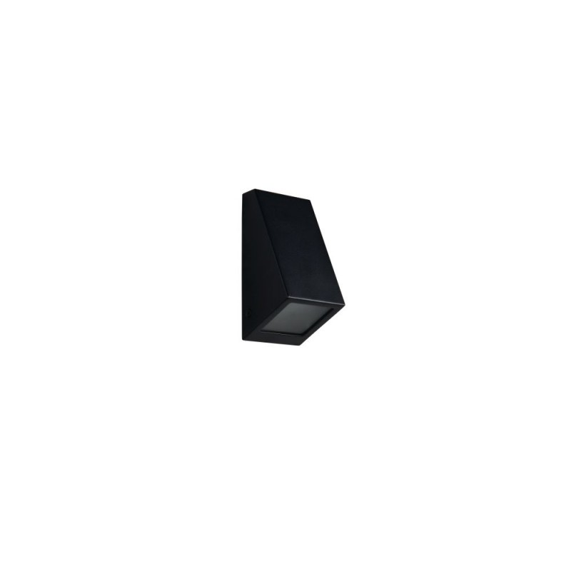 Trio-R26971632 - Braga - Matt Black Wall Lamp with White Glass IP44