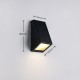Trio-R26971632 - Braga - Matt Black Wall Lamp with White Glass IP44