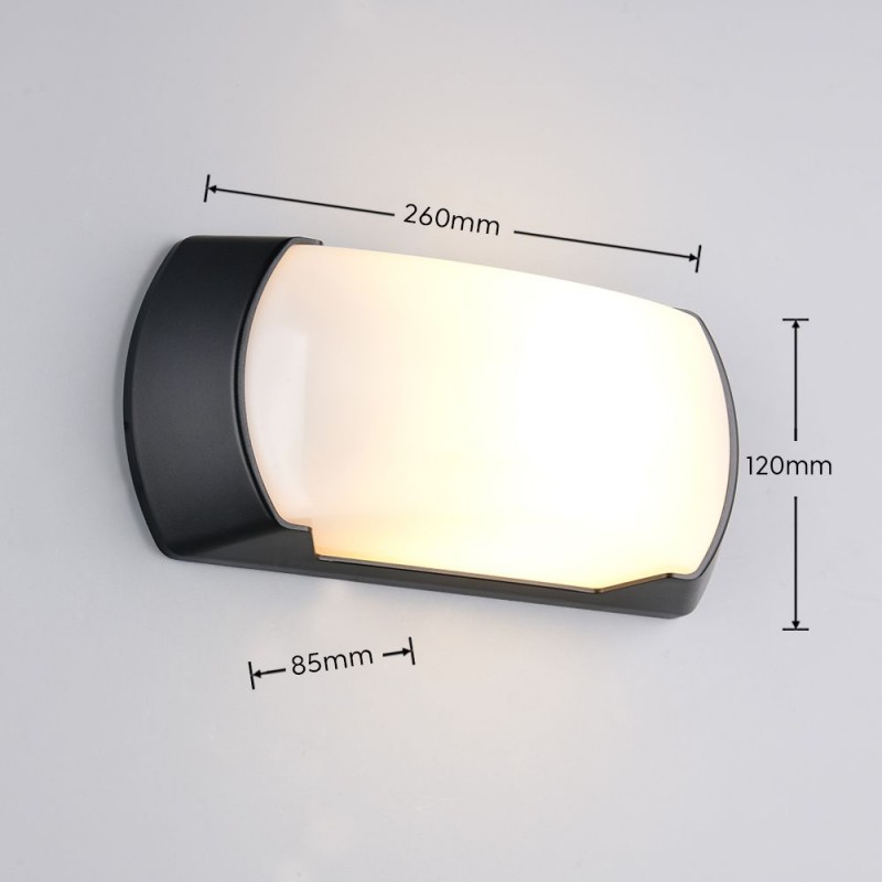 Trio-R26991602 - Cumana - Black Wall Lamp IP65