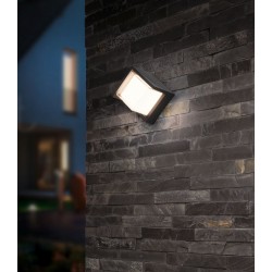Puno - Matt Black LED Wall Lamp with Clear & White Diffuser