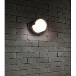 Puno - Matt Black LED Wall Lamp with Clear & White Diffuser
