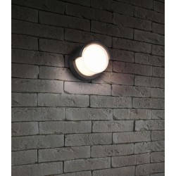 Puno - Matt Black LED Wall Lamp with Clear & White Diffuser