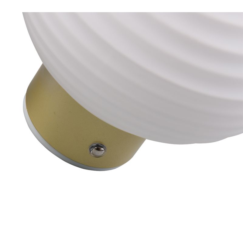 Trio-R27771101 - Earl - Rechargeable Matt Brass LED Wall Lamp with White Glass