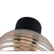 Trio-R27771113 - Earl - Rechargeable Matt Black LED Wall Lamp with Amber Glass