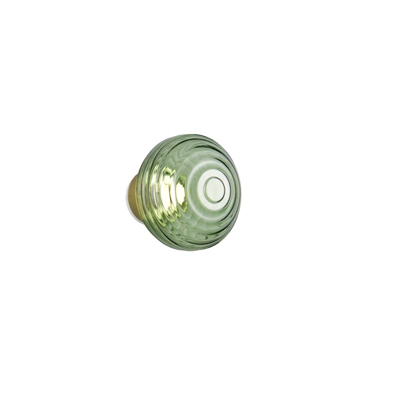 Trio-R27771115 - Earl - Rechargeable Matt Brass LED Wall Lamp with Green Glass