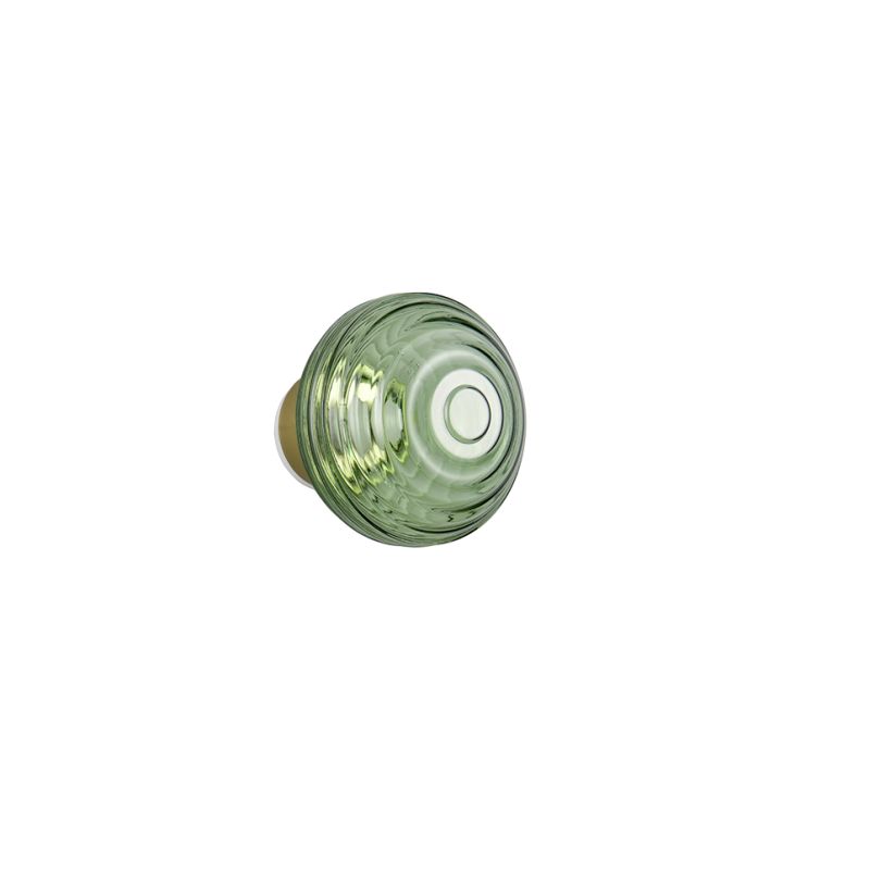 Trio-R27771115 - Earl - Rechargeable Matt Brass LED Wall Lamp with Green Glass