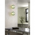 Earl - Rechargeable Matt Brass LED Wall Lamp with Green Glass Earl - Rechargeable Matt Brass LED Wall Lamp with Green Glass