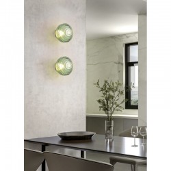 Earl - Rechargeable Matt Brass LED Wall Lamp with Green Glass Earl - Rechargeable Matt Brass LED Wall Lamp with Green Glass