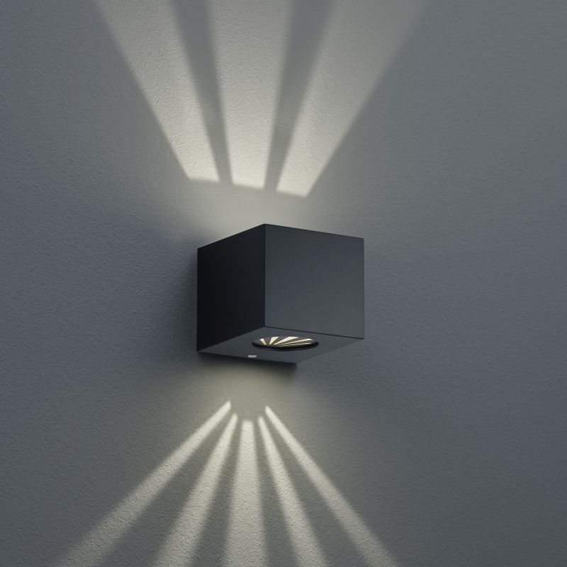 - Cordoba - Matt Black Up & Down LED Wall Lamp Trio-R28222632 - Cordoba - Matt Black Up & Down LED Wall Lamp