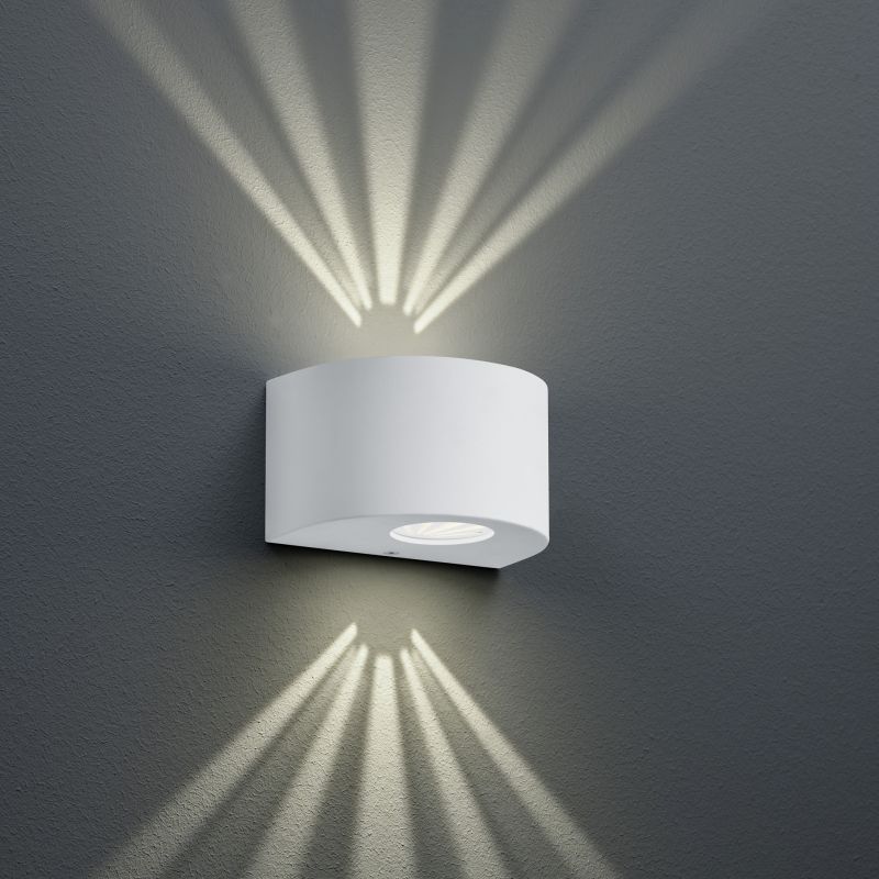 - Rosario - Matt White Up & Down LED Wall Lamp Trio-R28232631 - Rosario - Matt White Up & Down LED Wall Lamp